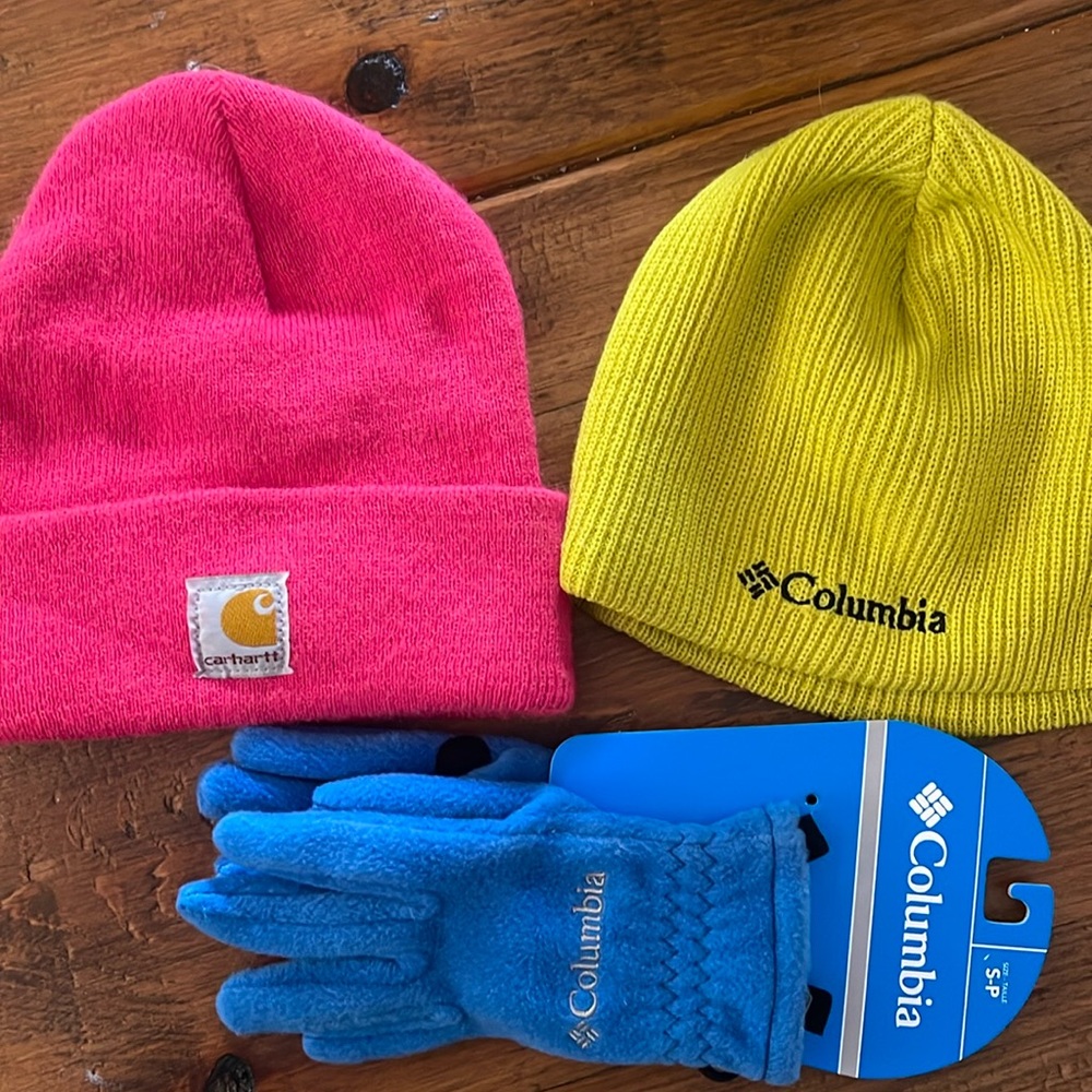 Kids winter hats & glove set